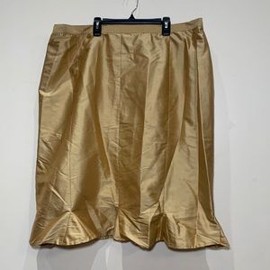 Alain Weiz gold silk skirt 100% silk
